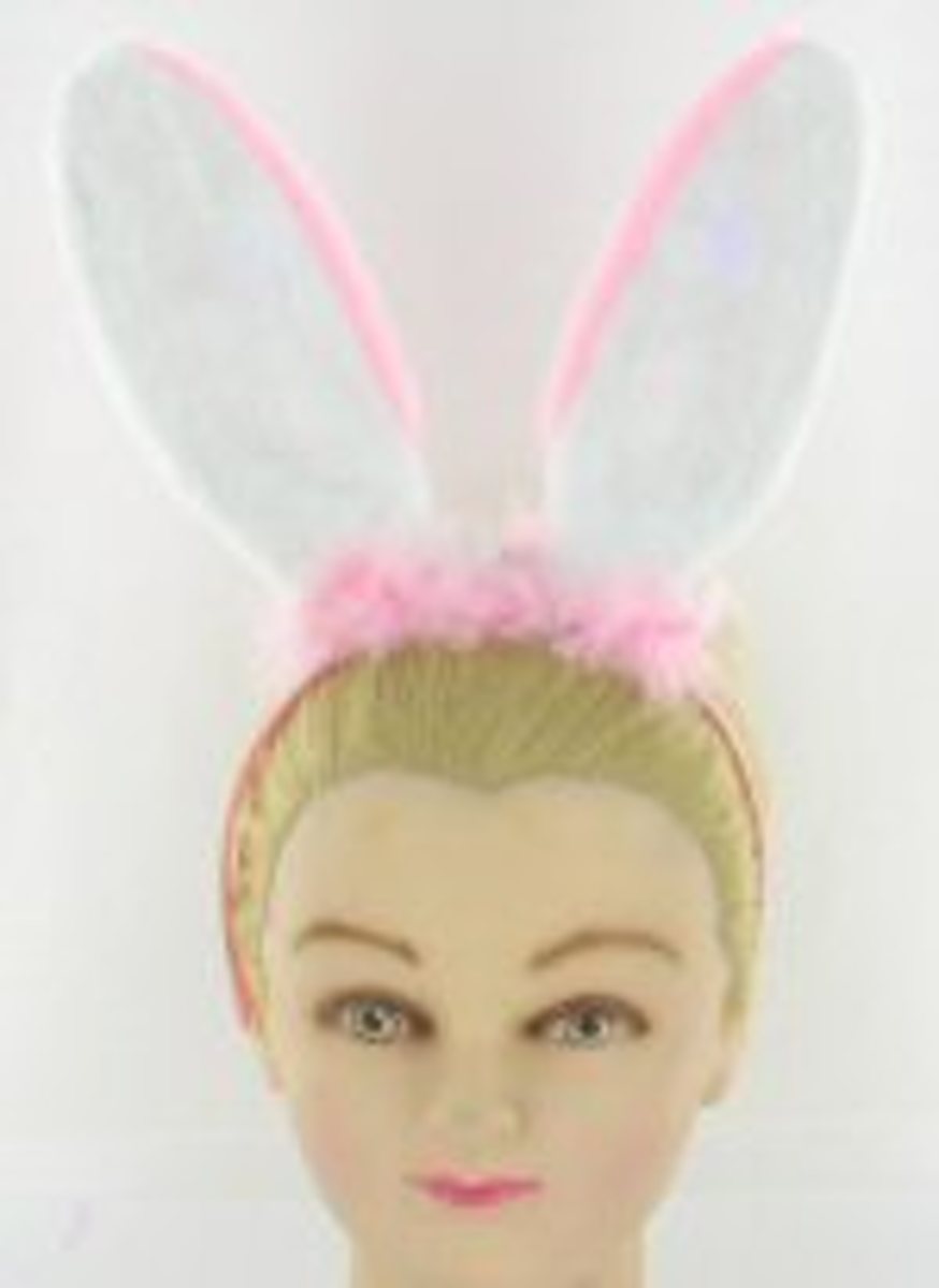 Diadeem Bunny oren met licht